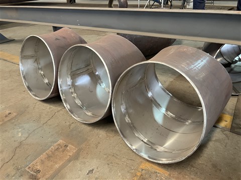 45°內襯不銹鋼對焊彎頭