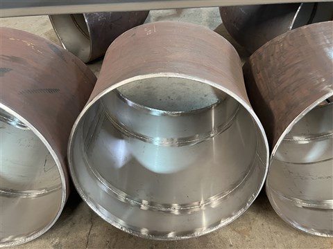 45°內襯不銹鋼對焊彎頭